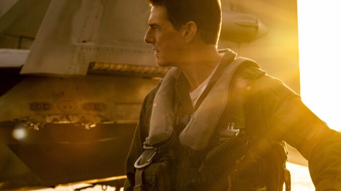 TOP GUN: MAVERICK Tom Cruise plays Capt. Pete "Maverick" Mitchell in Top Gun: Maverick from Paramount Pictures, Skydance and Jerry Bruckheimer Films. Image courtesy Paramount Pictures.